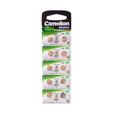 Батарейка CAMELION Alkaline AG6-BP10(0%Hg) 10 шт. в блистере (AG6-BP10(0%Hg))