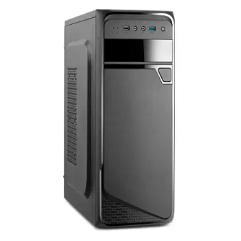 Корпус Wintek K1008, Midi Tower, ATX, Black, 1x5.25"/2x3.5"/2x2.5"HDD, 2xUSB, Mic+Audio (K1008)
