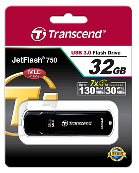 USB Флеш 32GB 3.0 Transcend TS32GJF750K черный (TS32GJF750K)