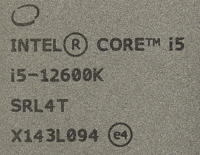 Процессор Intel Core i5-12600K (SRL4T-OEM)