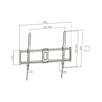 Кронштейн XG WA-43100T для ТВ и мониторов 43"-100" (WA-43100T)