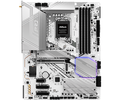 Материнская плата ASRock Z890 PRO RS WIFI WHITE  (Z890 PRO RS WIFI WHITE) - 68651 (90-MXBQC0-A0UAYZ)