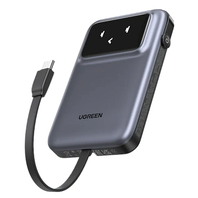 Портативный внешний аккумулятор Ugreen PB511, 10000 mAh, Black (35603B)