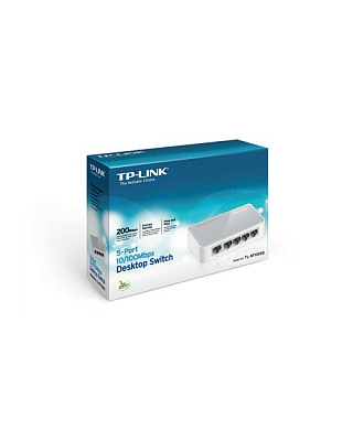 Коммутатор TP-Link TL-SF1005D 5-портовый 10/100 Мбит/с настольный коммутатор (TL-SF1005D)