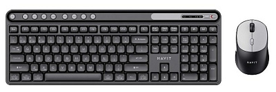Комплект клавиатуры и компьютерной мыши Havit KB271WB, black+grey (2.0301500509937E+14)