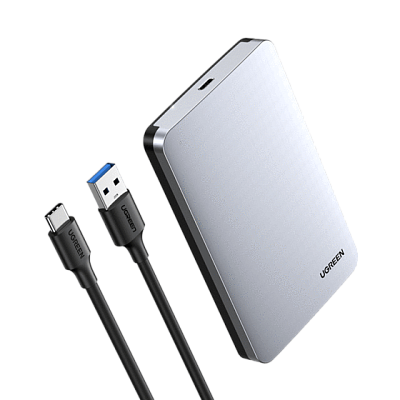 Кейс для SSD/HDD Ugreen CM300 2.5apos;apos; SATA External Hard Drive Enclosure with C To A cable, 70498 (70498)