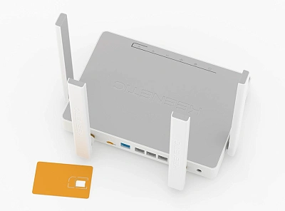 Маршрутизатор беспроводной AC1200 GbE Keenetic Skipper 4G KN-2910 Wi-Fi 5 Nano-SIM (KN-2910)