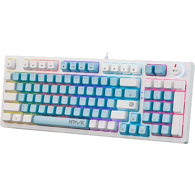 Клавиатура Defender Hawk GK-418, White-Blue, USB (45421)