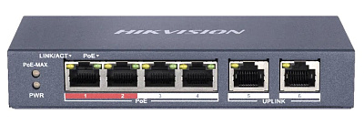 Коммутатор Hikvision DS-3E0106P-E/M(B) (DS-3E0106P-E/M(B))