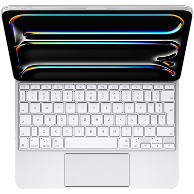 Чехол-клавиатура Apple Magic Keyboard для iPad Pro 11‑inch (M4,M5) Русская раскладка, Белый, A2975 (MWR03RS/A)