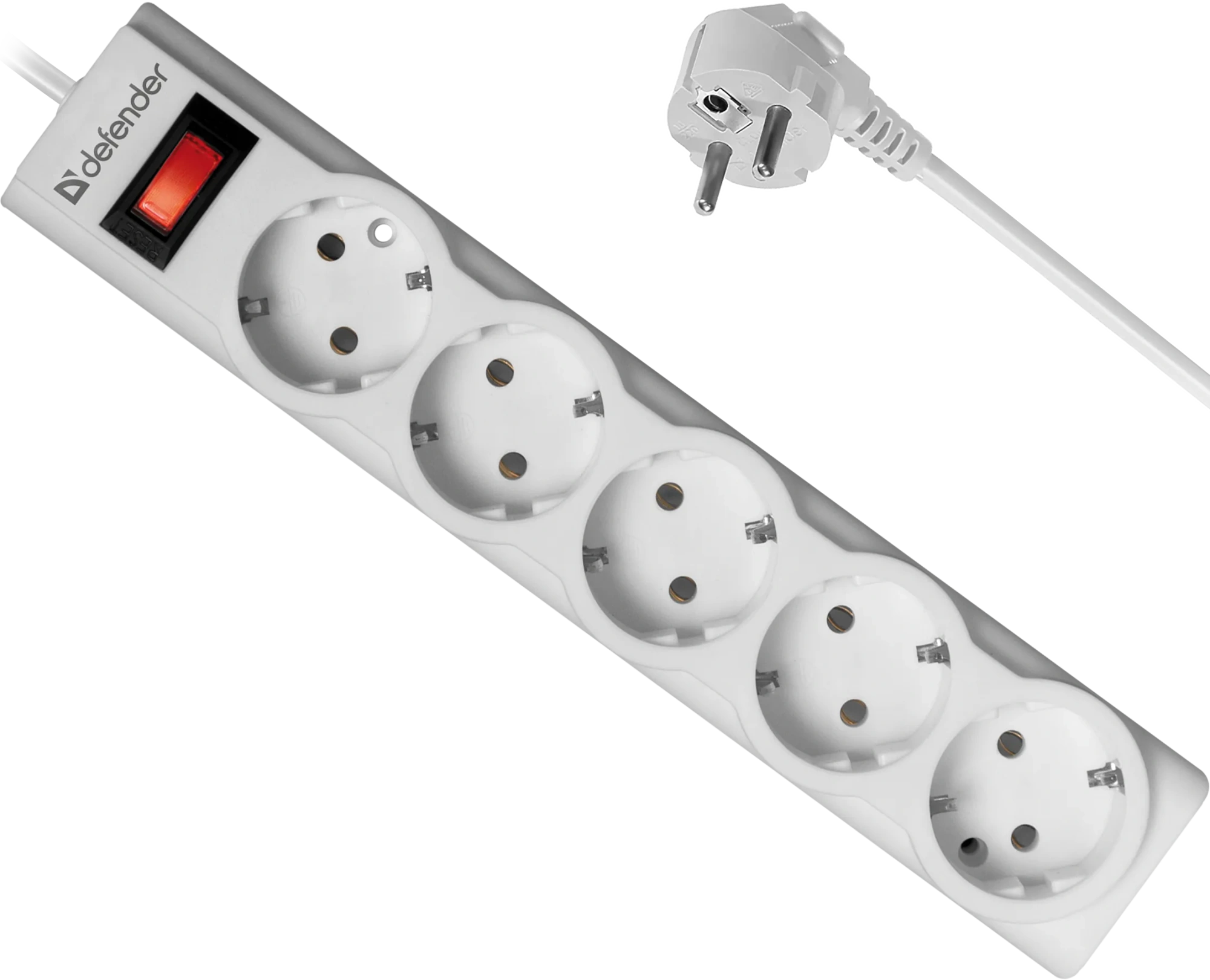 Сетевой фильтр Defender PowerS 50, 5 розеток, 5м, White (99519)