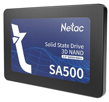 Твердотельный накопитель SSD 120Gb Netac SA500, 2.5"  500R/400W (NT01SA500-120-S3X)