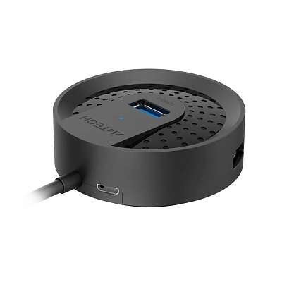 Хаб USB 3.0 A4Tech HUB-30 Black (HUB-30 BLACK)