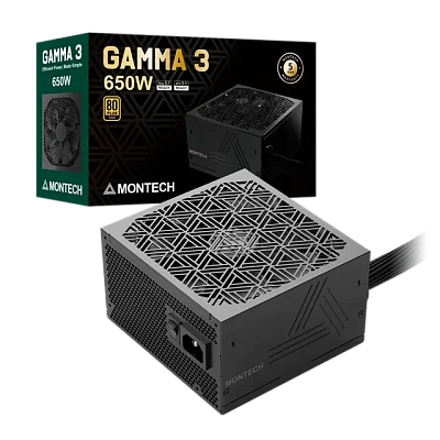 Блок питания Montech  650W, GAMMA 3 650W, Черный (GAMMA 3 650W)