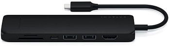 Картридер / USB-хаб Satechi Slim Multiport with Ethernet Adapter - Black (ST-UCSMA3K)