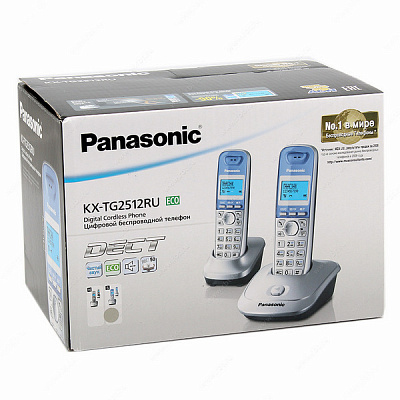 Радиотелефон PANASONIC KX-TG2512 (RUS) Серебристый (KX-TG2512RUS)