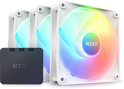 Комплект кулеров для компьютерного корпуса NZXT F120 RGB Core White 3в1 (RF-C12TF-W1)