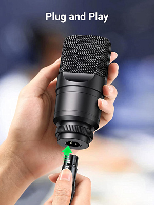 Кабель удлинитель Ugreen AV130, XLR(m) - XLR(f), 10m (20714)
