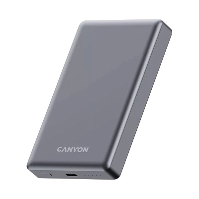 Power Bank CANYON OnPower 510 slim Magnetic 10000 mAh PD20W Dark Grey (CNS-CPB510DG)