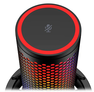 Настольный микрофон HyperX QuadCast 2 S на подставке черный (9A273AA)
