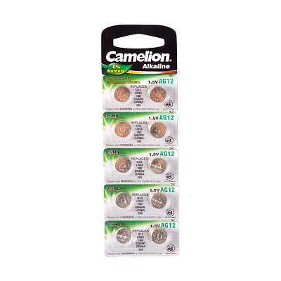 Батарейка CAMELION Alkaline AG12-BP10(0%Hg) 10 шт. в блистере (AG12-BP10(0%Hg))