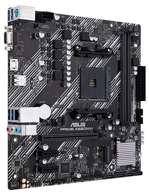 Материнская плата ASUS PRIME A520M-K AMD A520 AM4 2xDDR4 4xSATA3 RAID M.2 D-Sub HDMI mATX (PRIME A520M-K)