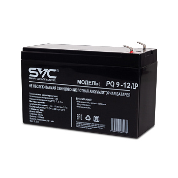 Аккумулятор для ИБП SVC PQ9-12/LP, 9Ah/12V (PQ9-12/LP)