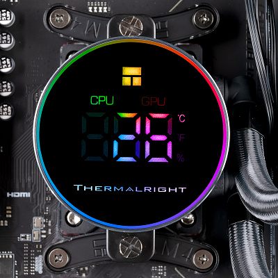 Кулер с водяным охлаждением Thermalright Frozen Magic 360 Digital ARGB BLACK V2 (TL-M12Q)