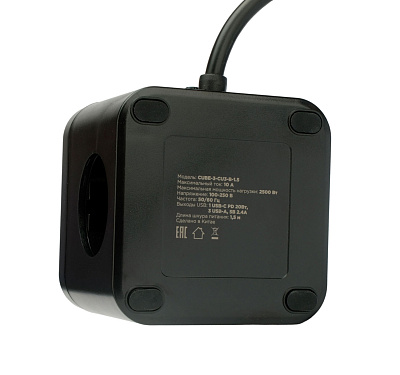 Сетевой фильтр Cablexpert Cube CUBE-3-CU3-B-1.5 черный (CUBE-3-CU3-B-1.5)