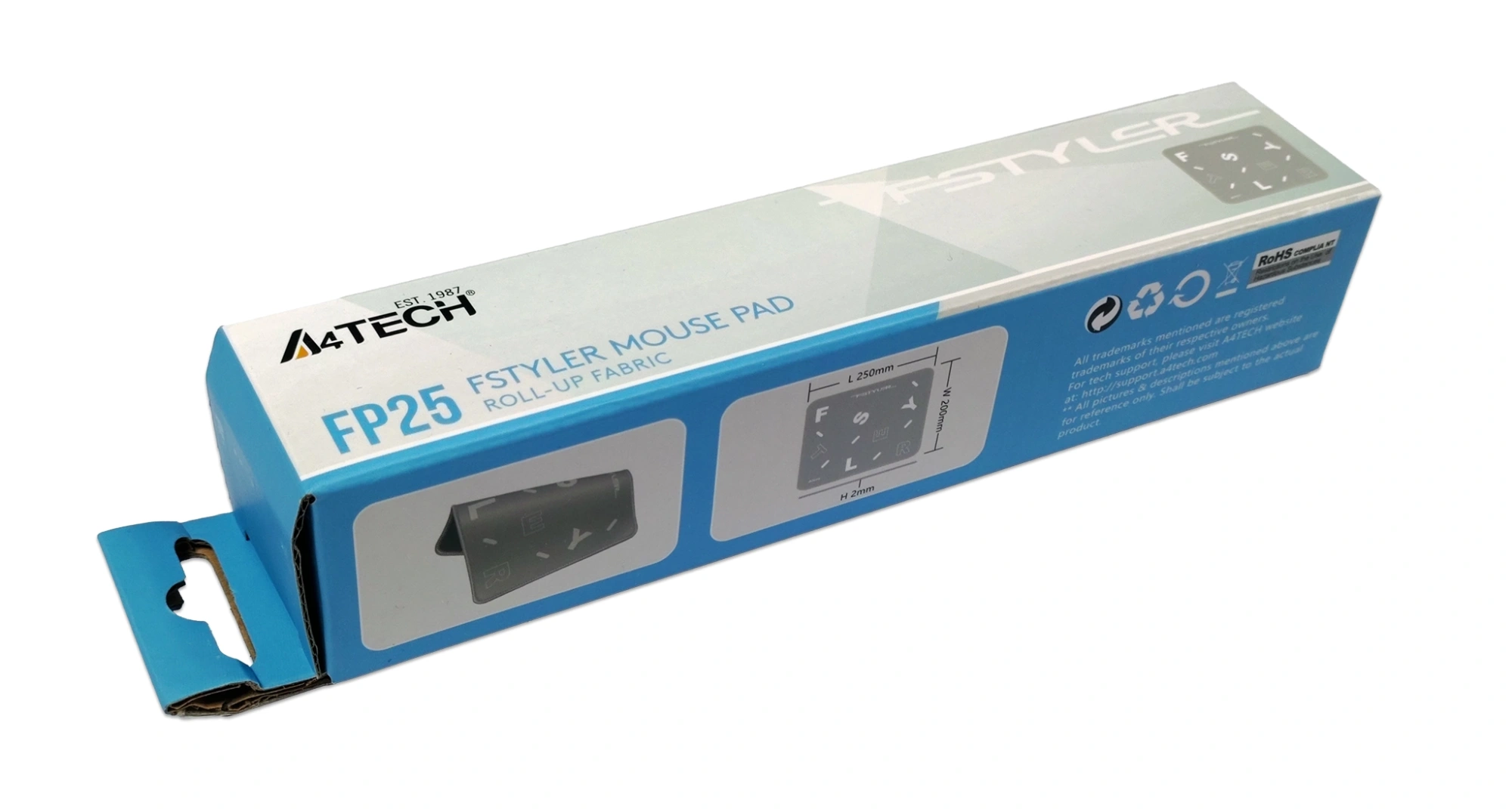 Коврик для мыши A4Tech Fstyler FP25, 25х20 см, Silver (FP25/SILVER)