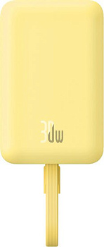 Портативный внешний аккумулятор Baseus Magnetic Mini, 10000mAh 30W - Lemon Yellow (P1002210BY23-00)