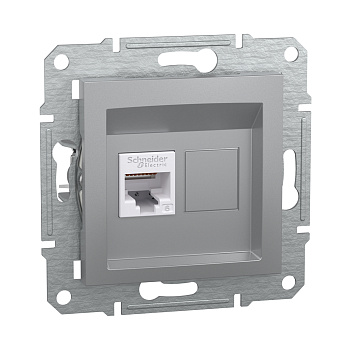 Розетка компьютерная SE EPH4700161 Asfora RJ45 кат.6e механизм алюминий (EPH4700161)