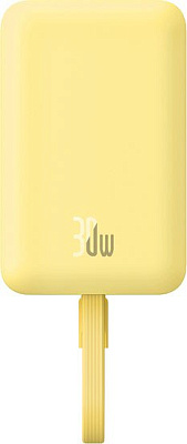 Портативный внешний аккумулятор Baseus Magnetic Mini, 10000mAh 30W - Lemon Yellow (P1002210BY23-00)