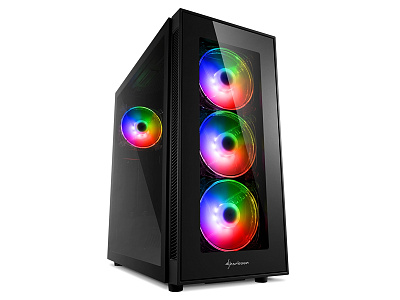 Корпус ПК без БП Sharkoon TG5 PRO RGB 