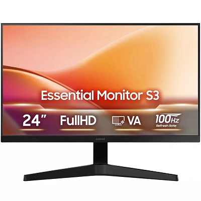 Монитор SAMSUNG Essential S3 24", Черный (LS24F330EAIXCI)