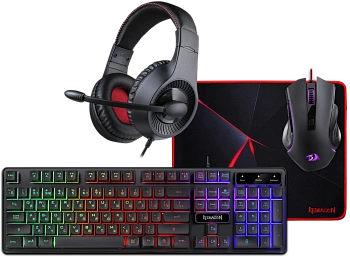 Клавиатура + мышь + наушники, Redragon S137, Black (72335)