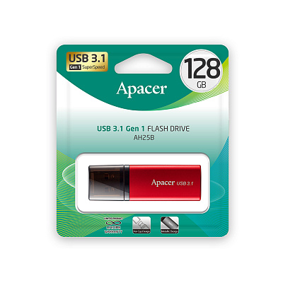 USB-накопитель Apacer AH25B 128GB Красный (AP128GAH25BR-1)