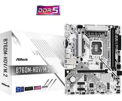  Материнская плата ASRock B760M-HDV/M.2 LGA1700 (B760M-HDV/M.2)