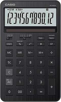 Калькулятор настольный CASIO JW-200DQ-BK-W-EP черный (JW-200DQ-BK-W-EP)