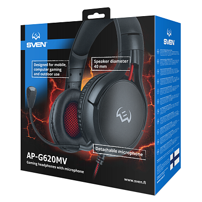 Гарнитура SVEN AP-G620MV, 2.2m, Black (AP-G620MV)