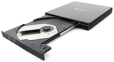 Внешний оптический привод Gembird DVD-USB-02, black, box (DVD-USB-02)