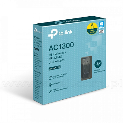 Сетевой адаптер беспроводной USB AC1300 Tp-Link Archer T3U (Archer T3U(EU))