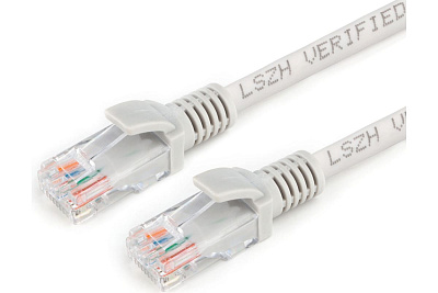 Патч-корд LSZH UTP Cablexpert, кат. 5e, 1м, серый (PP30-1M)