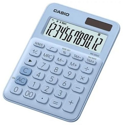 Калькулятор настольный CASIO MS-20UC-LB-W-EC (MS-20UC-LB-W-EC)