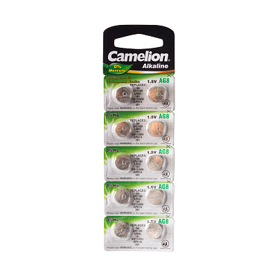 Батарейка CAMELION Alkaline AG8-BP10(0%Hg) 10 шт. в блистере (AG8-BP10(0%Hg))