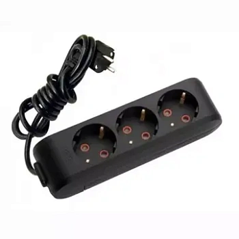 Удлинитель VIKO Multi-Let 3 х 3м (с заземлением, черный) (90133303)