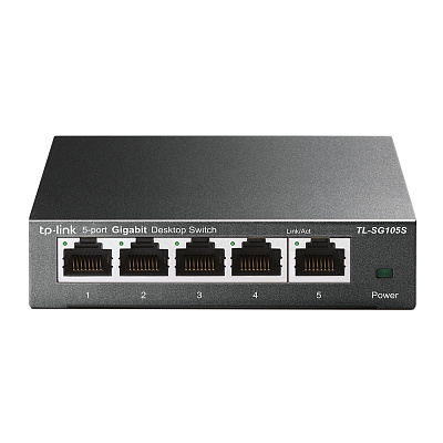 Коммутатор GbE  5-портовый Tp-Link TL-SG105S  (TL-SG105S(UN))