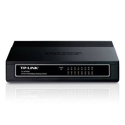 Коммутатор TP-Link TL-SF1016D 16-портовый 10/100 Мбит/с настольный коммутатор (TL-SF1016D)
