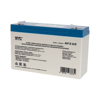 Аккумулятор для ИБП SVC AV12-6/S, 12Ah/6V (AV12-6/S)