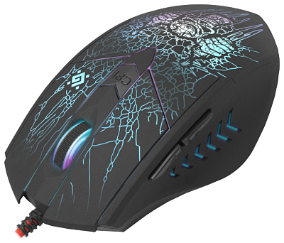 Игровая мышь проводная игровая оптическая Defender Doom Fighter GM-260L (черный) (52260)